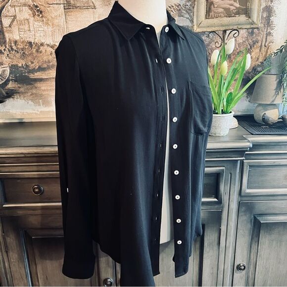 Black Button-Up Shirt size PL - Picture 1 of 7